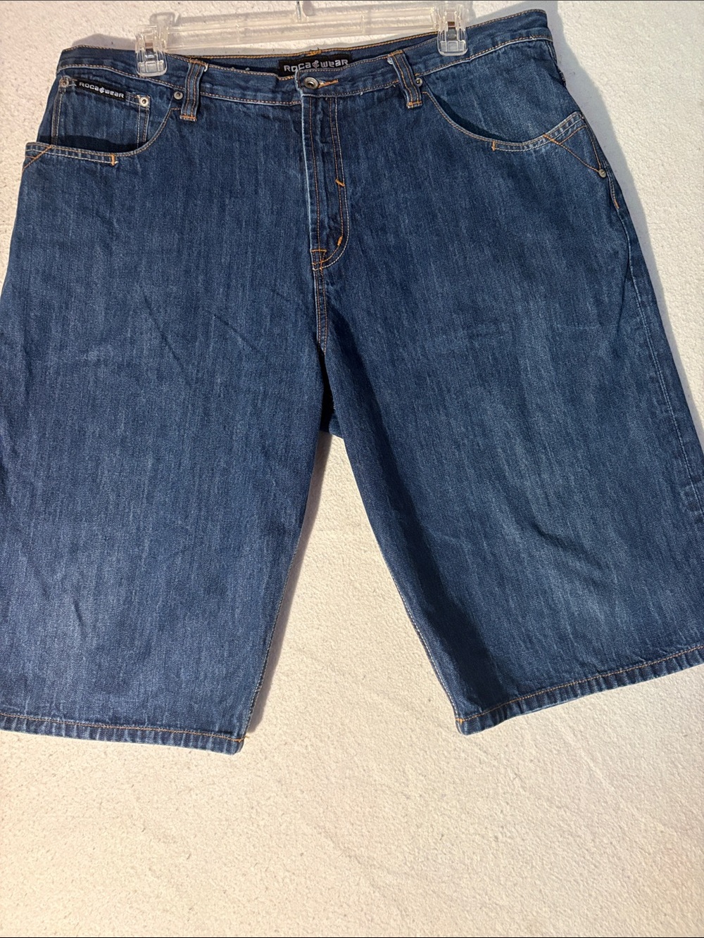 Rocawear Denim Jorts Mens 42 Baggy Y2K Hip Hop 2000s Streetwear Shorts